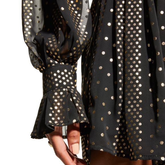 Sabina Musayev Amara Foil-Dot Cocktail Dress - Picture 5 of 6